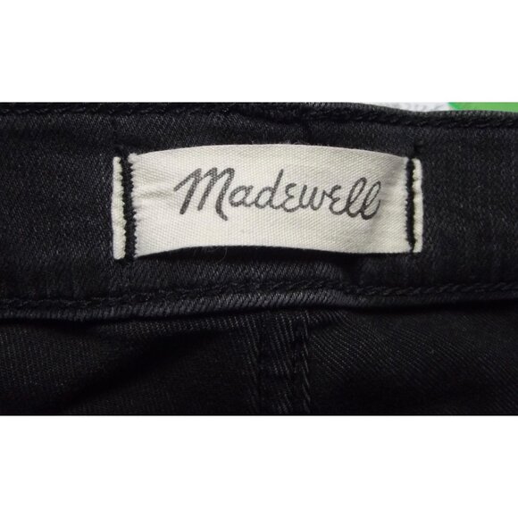 Madewell Roadtripper Jeans Womens 28 Dark Gray Black Ankle Mid Rise Skinny MB385 - Picture 3 of 14